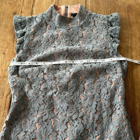 HIGH NECK LACE PENCIL DRESS - Picture 4 of 9